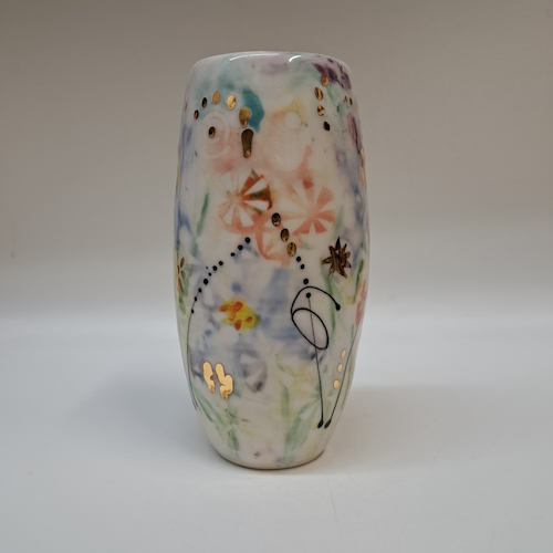 CP-009 Vase - Abstract Garden $195 at Hunter Wolff Gallery
